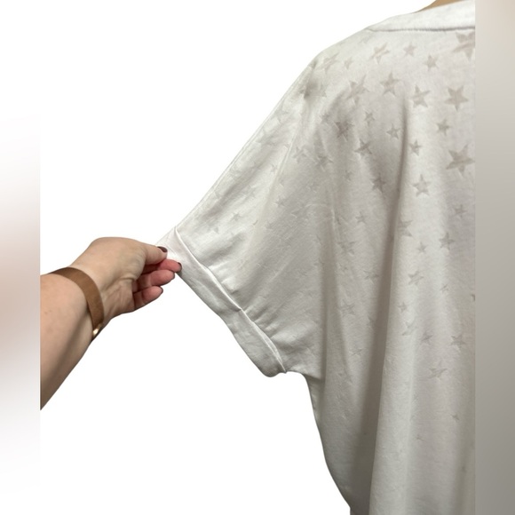 Jane & Delancey Women's Blouse Top w/ Stars Short Sleeve Plus Size 3X White NWT. - Picture 5 of 13